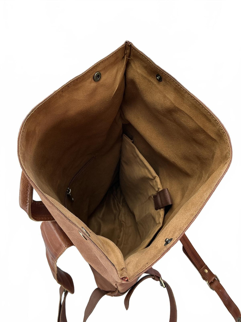 Oxford Chariot Bespoke Luxury Leather Rucksack With Laptop Sleeve Roll Top