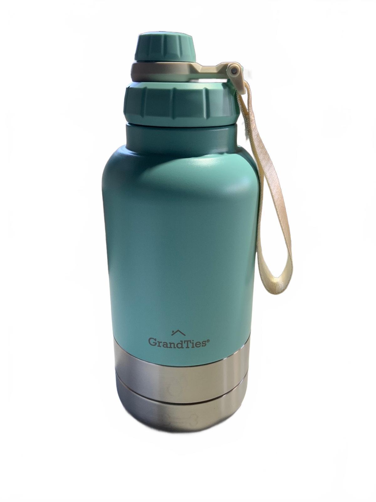 GrandTies Wide Mouth Insulated Bottle with Two Pet Bowls 32oz / 950ml