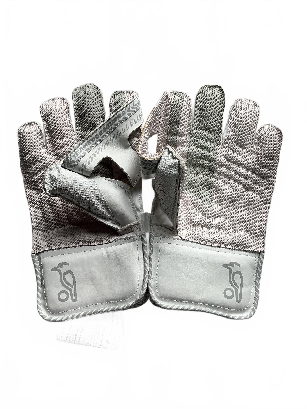Kookaburra LC 2.0 Cricket Wicket Keeping Gloves Size Youth White Gray