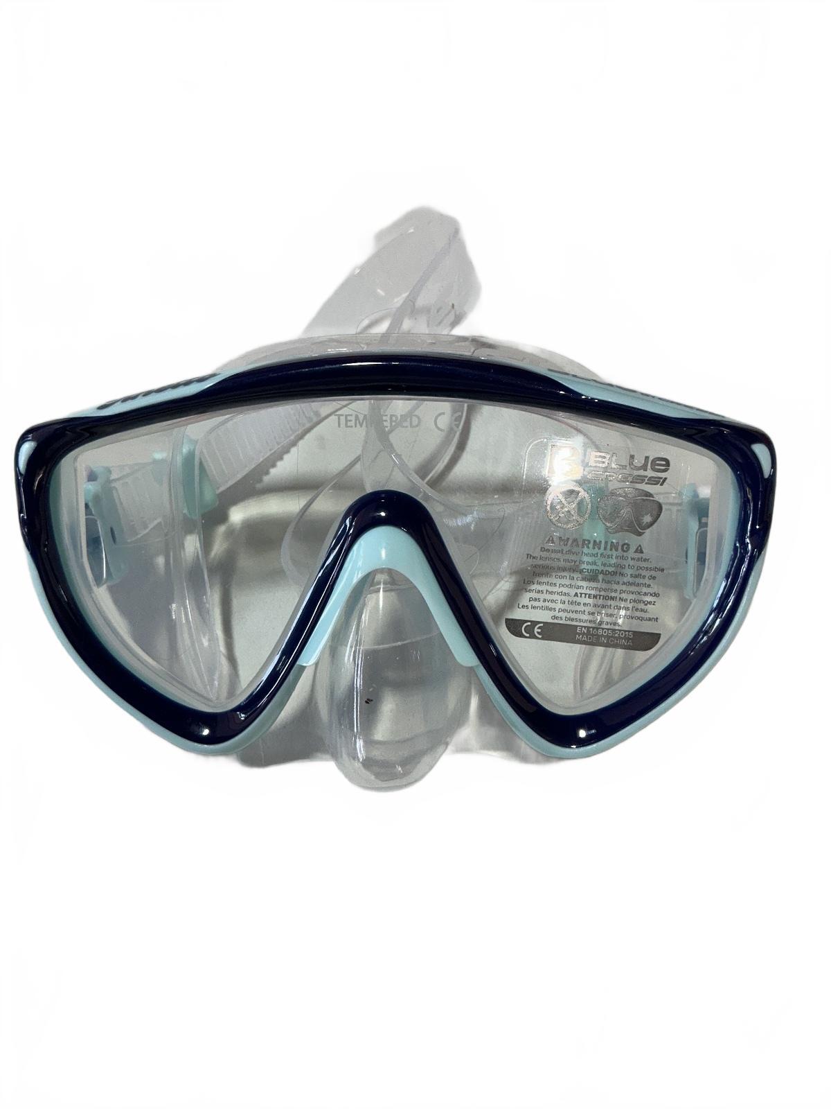 Blue Cressi Kids Snorkeling Set Size L/XL Fins Mask Snorkel Diving Gear
