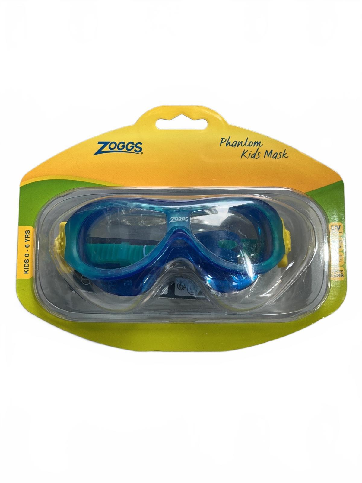 Zoggs Phantom Kids Mask Blue Turquoise Size 0-6 Years Swimming Goggles
