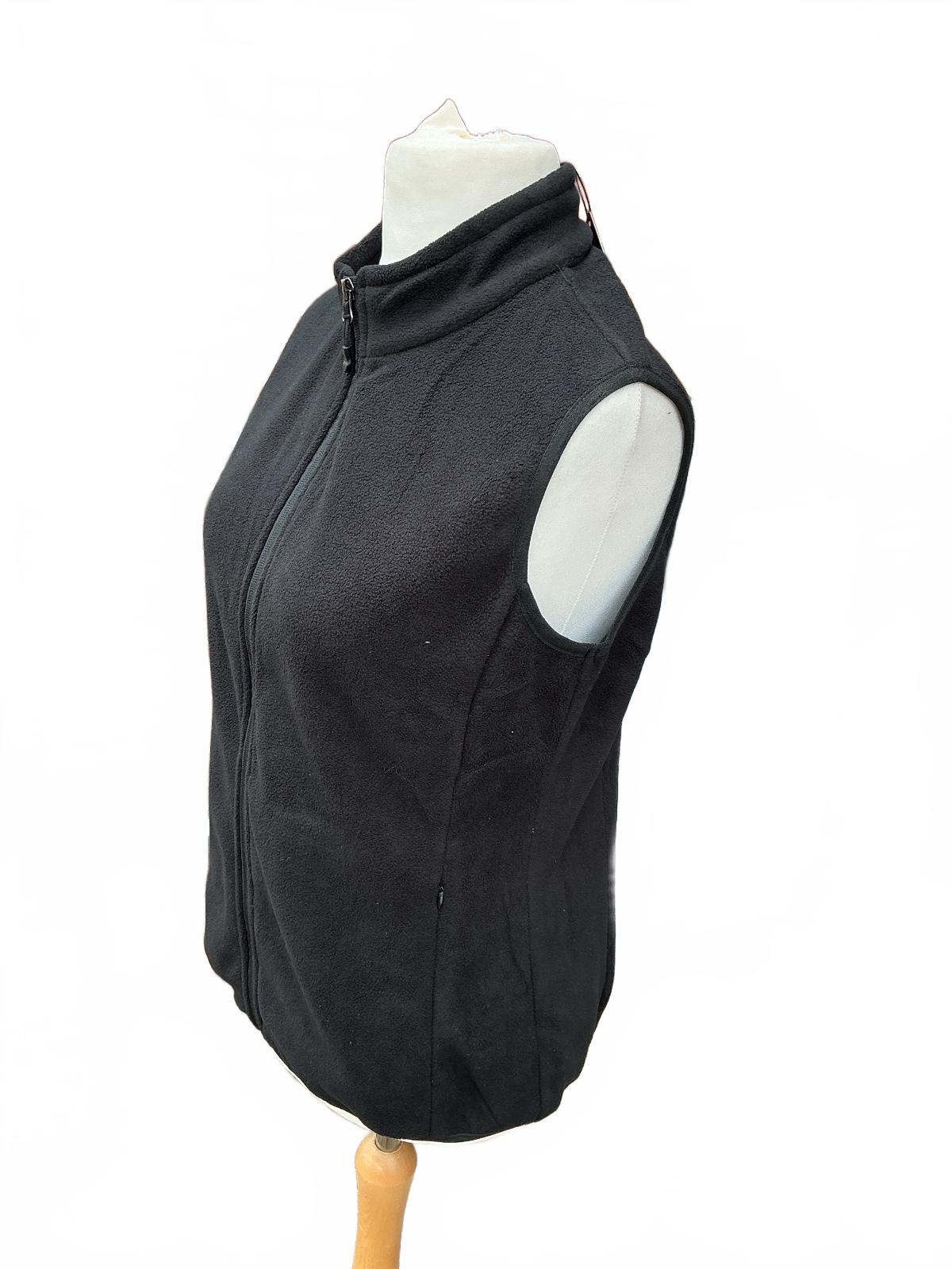 Fuinloth Black Sleeveless Fleece Vest Size M Medium Lightweight Warm