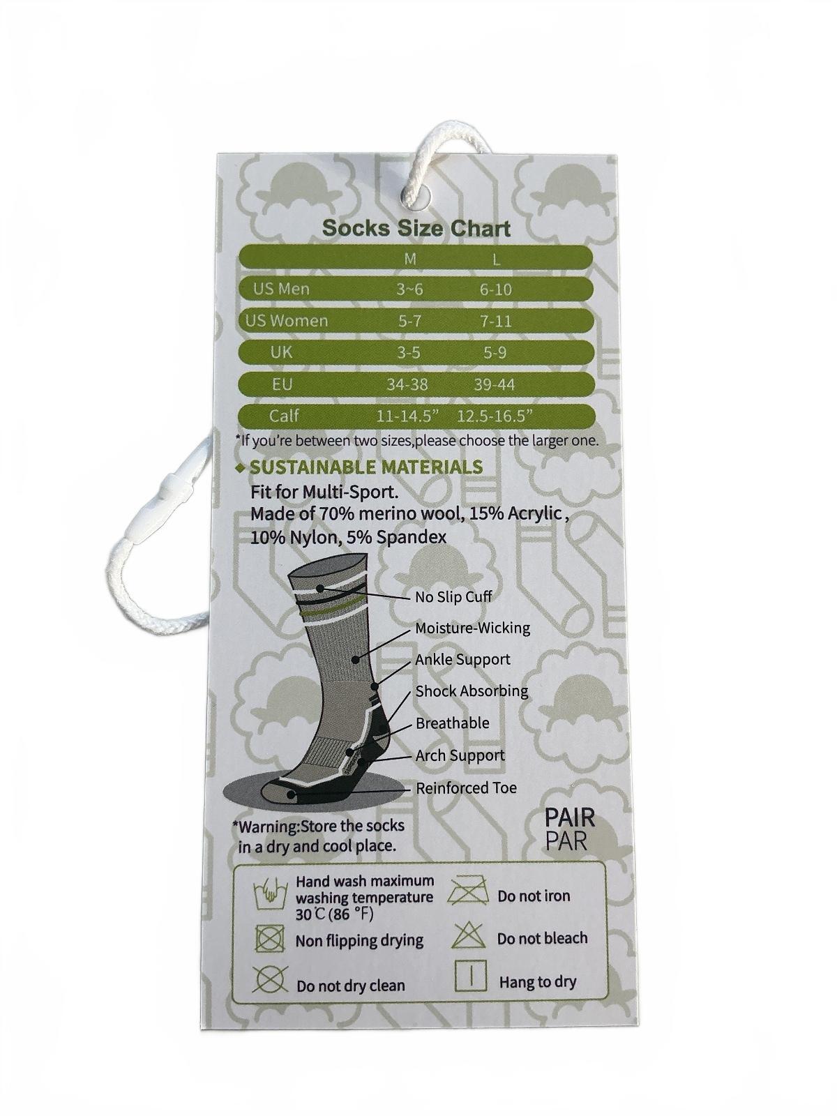Supertrip Hiking Wool Socks Medium Size 3-5Uk Comfortable Fit