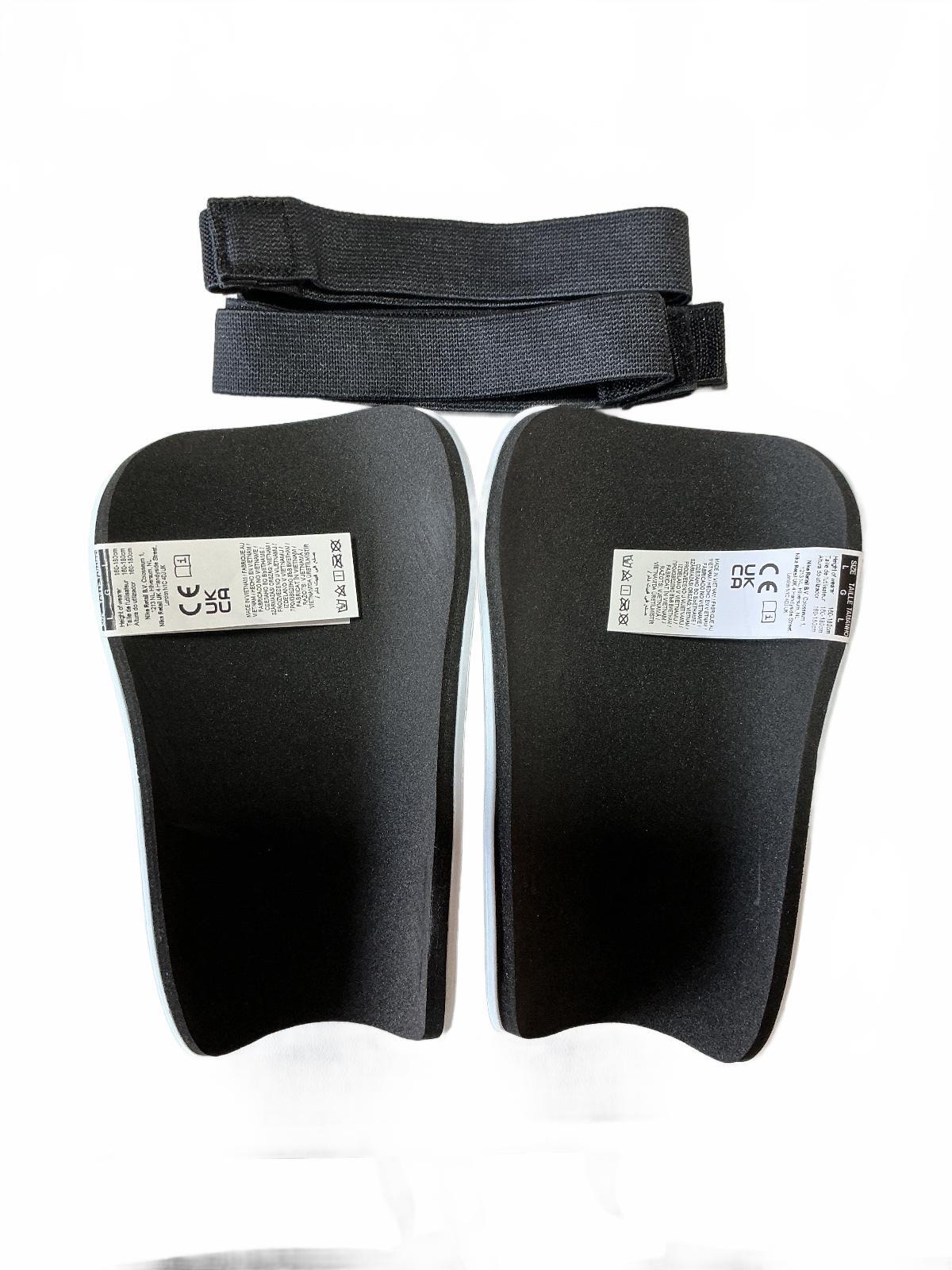 Nike J Guard CE Football Shin Guards Size L White Black Protective Gear
