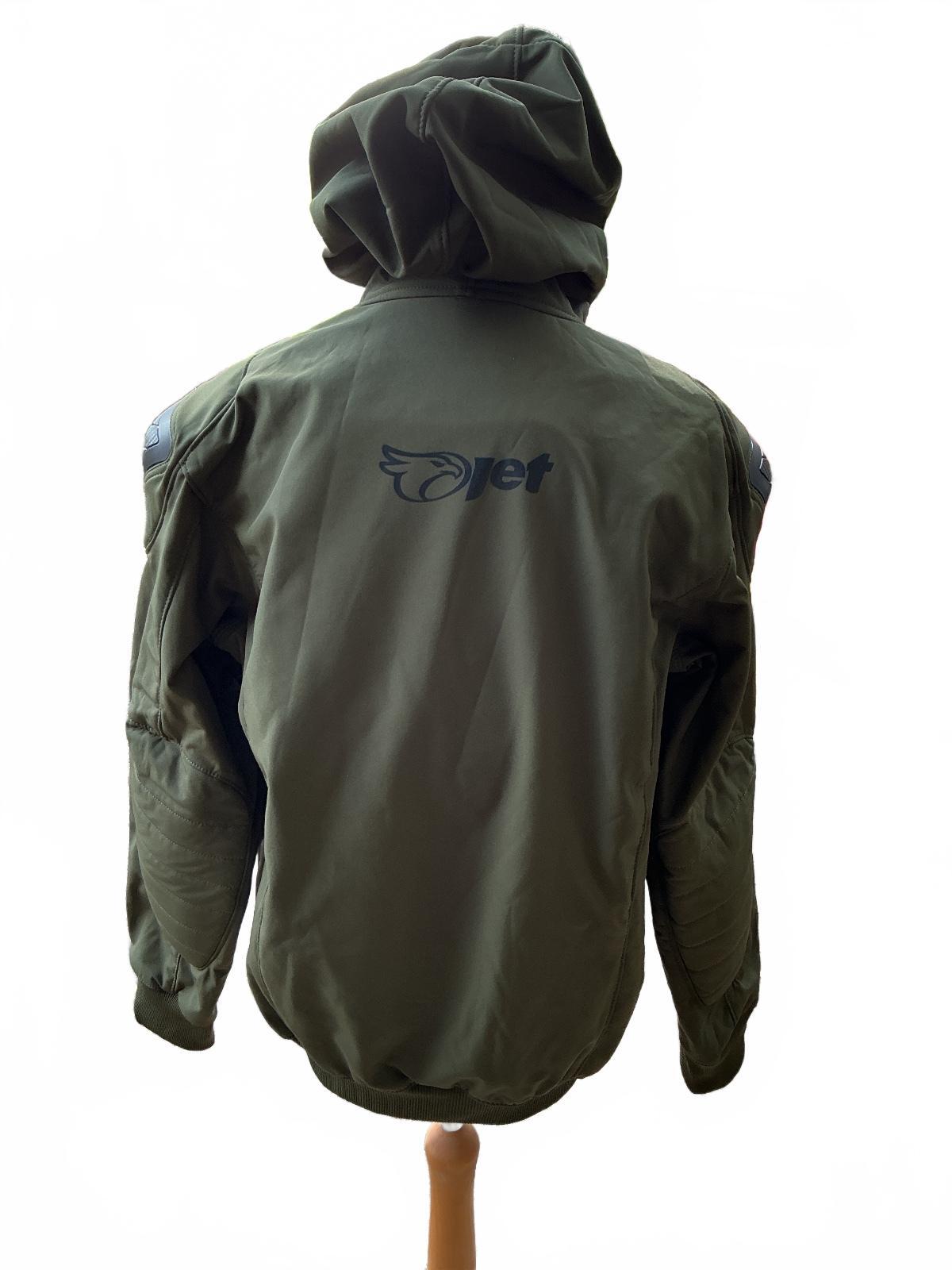 Jet Men's 3Xl Motorcycle Jacket Olive Green Protective Hooded New