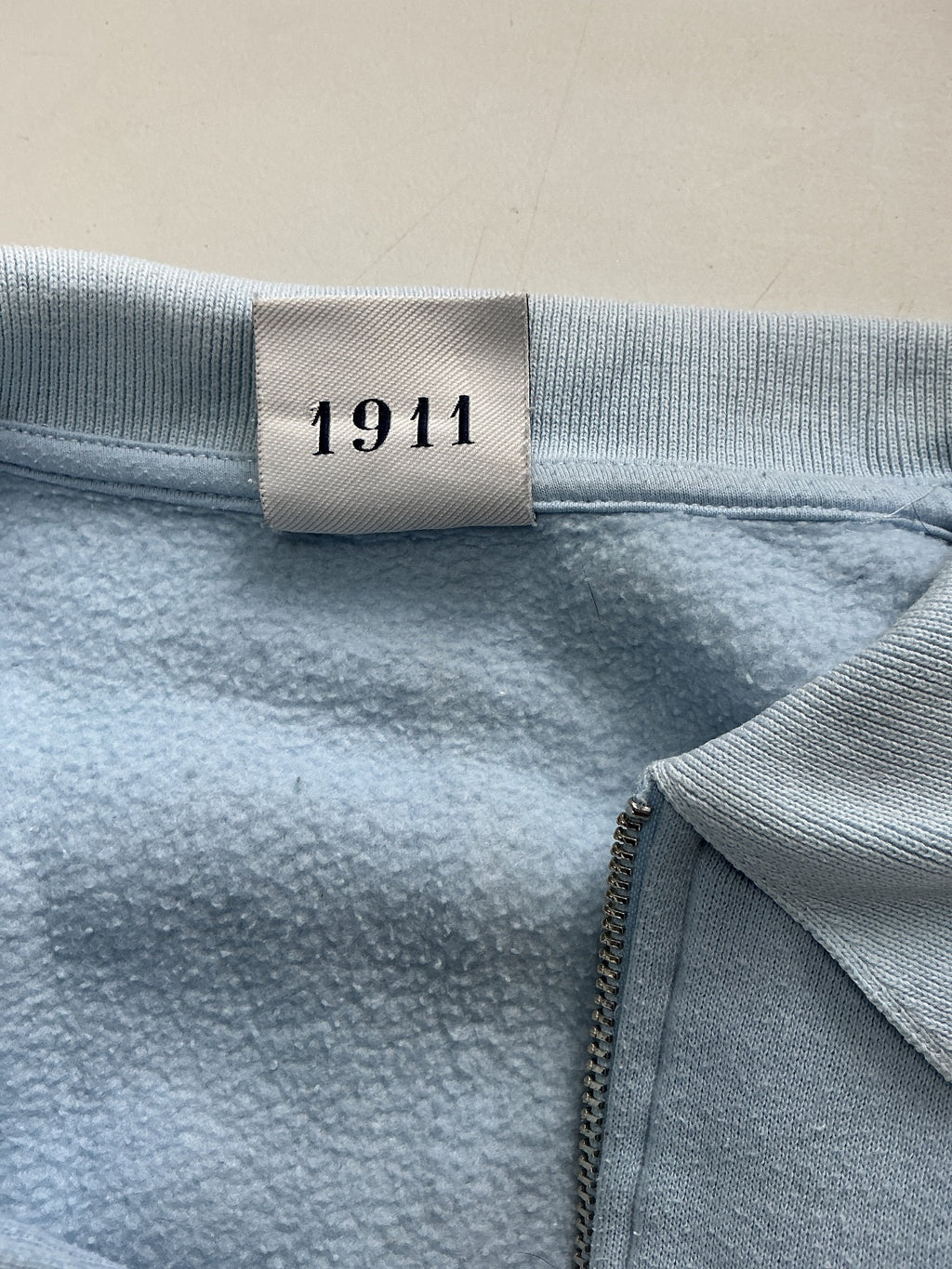 Vintage FILA Men's Sweatshirt Medium Light Blue Half Zip Collar Casual