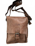 Bespoke Oxford Chariot Luxury Leather Messenger Bag Men Brown Adjustable Strap