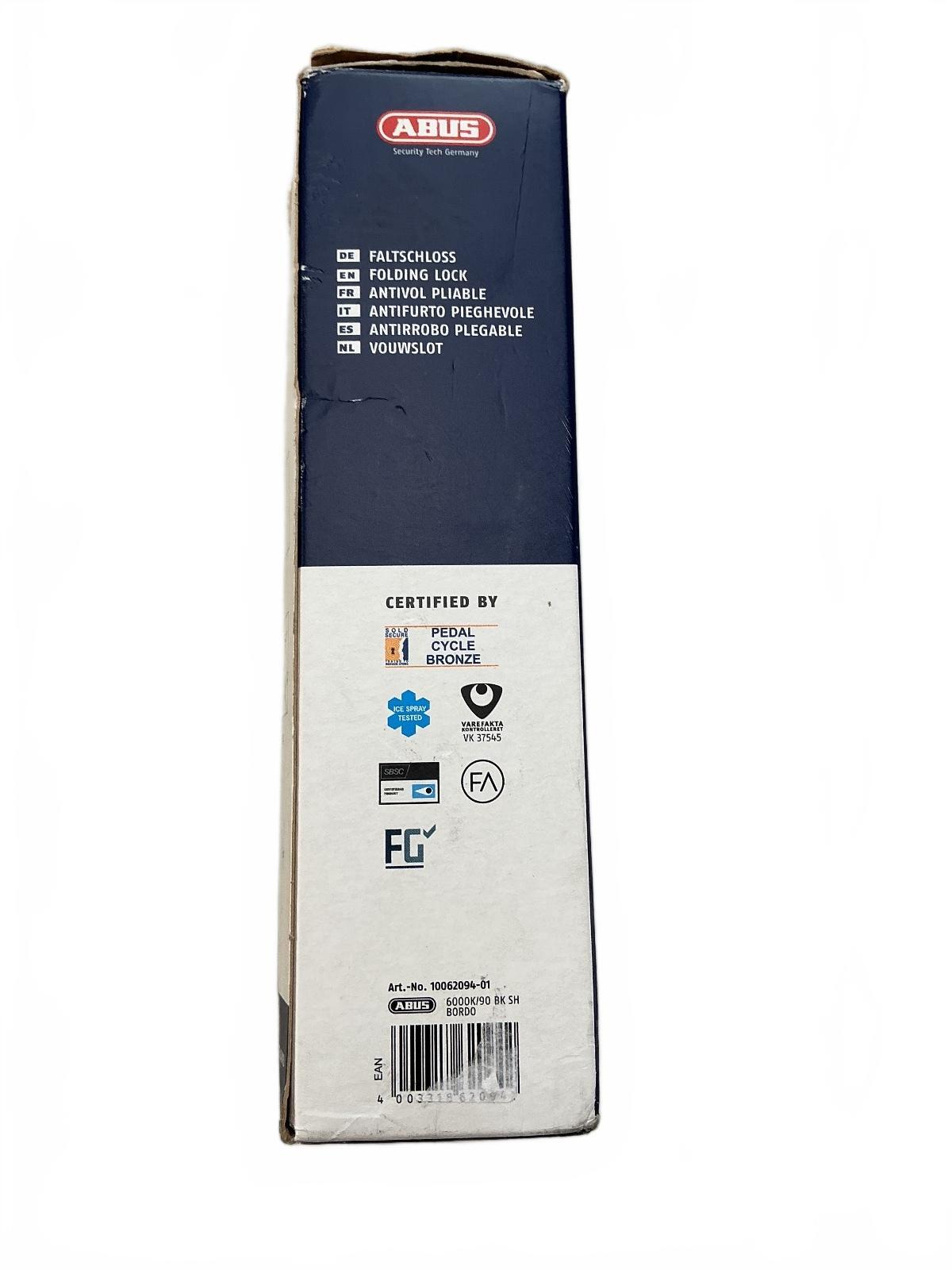 ABUS Bordo 6000K Folding Lock 90 cm High Security