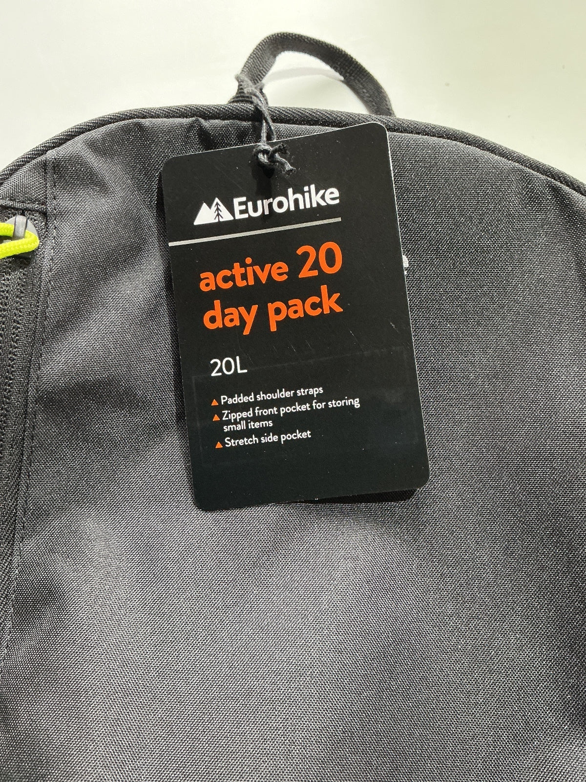 *NEW* Eurohike Active 20 Day Pack 20L Black Lightweight Backpack