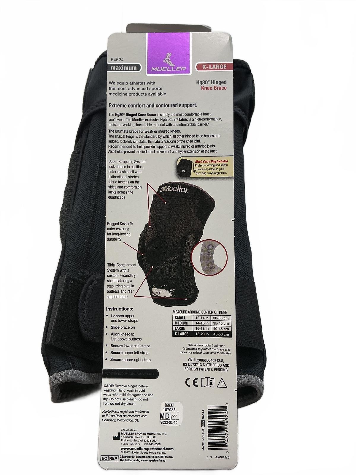 Mueller Hg80 Hinged Knee Brace X-Large Support
