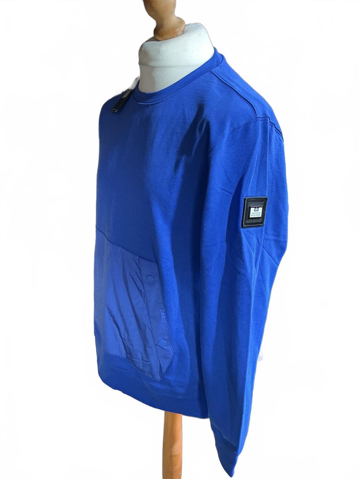 Weekend Offender Blue Long Sleeve Pullover Sweatshirt Large Casual Top