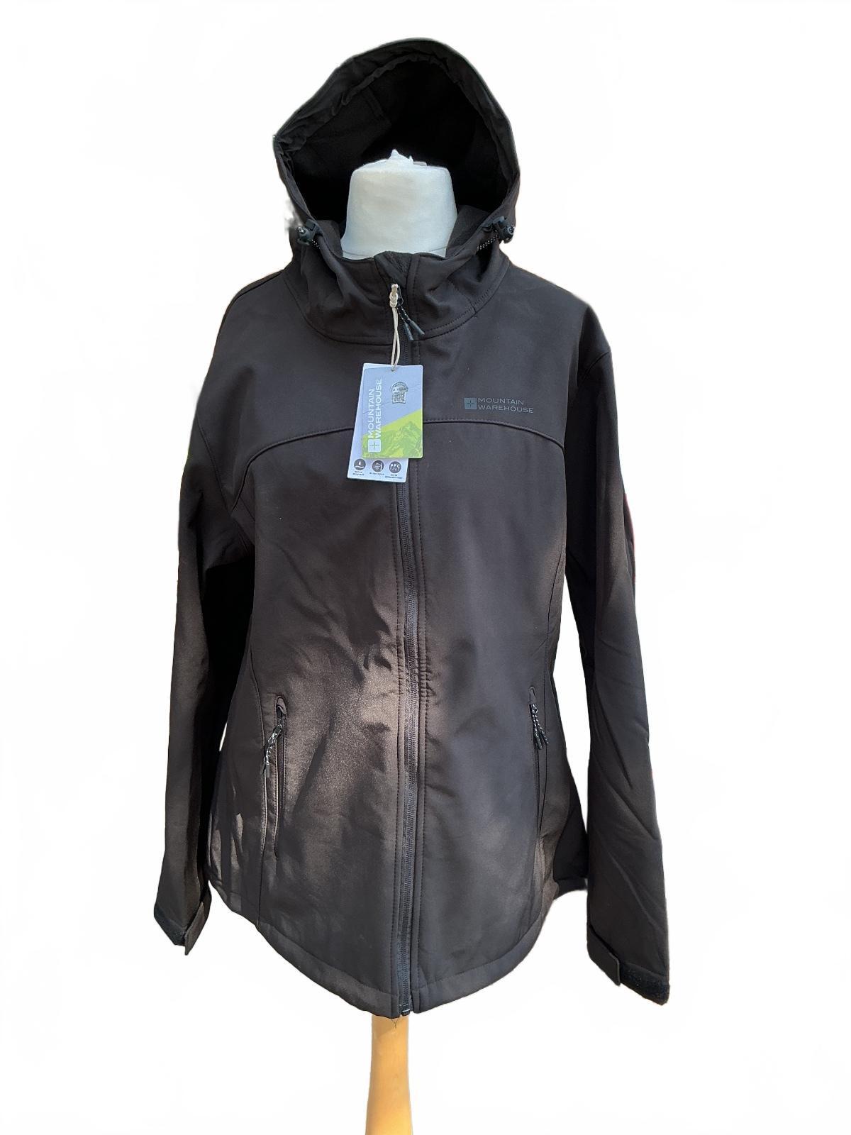*NEW* Mountain Warehouse Exodus Women's Softshell Jacket Black UK 20 EU 48 US 16