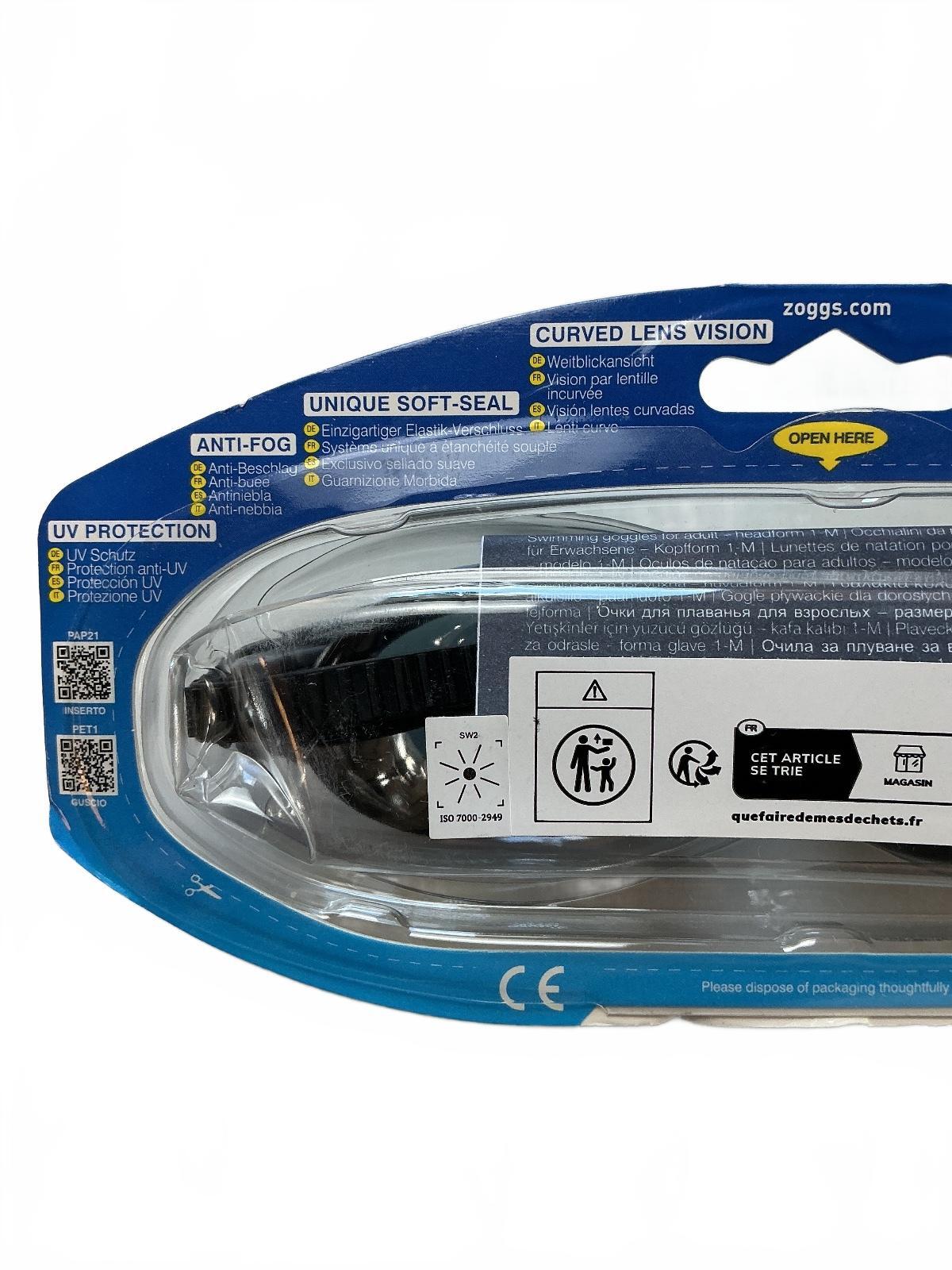 *NEW* Zoggs Panorama Swimming Goggles Black Tint Smoke Adults