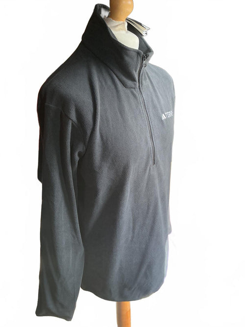 *NEW* adidas Terrex MT ESS HZ FL Black Fleece Top Size L Large