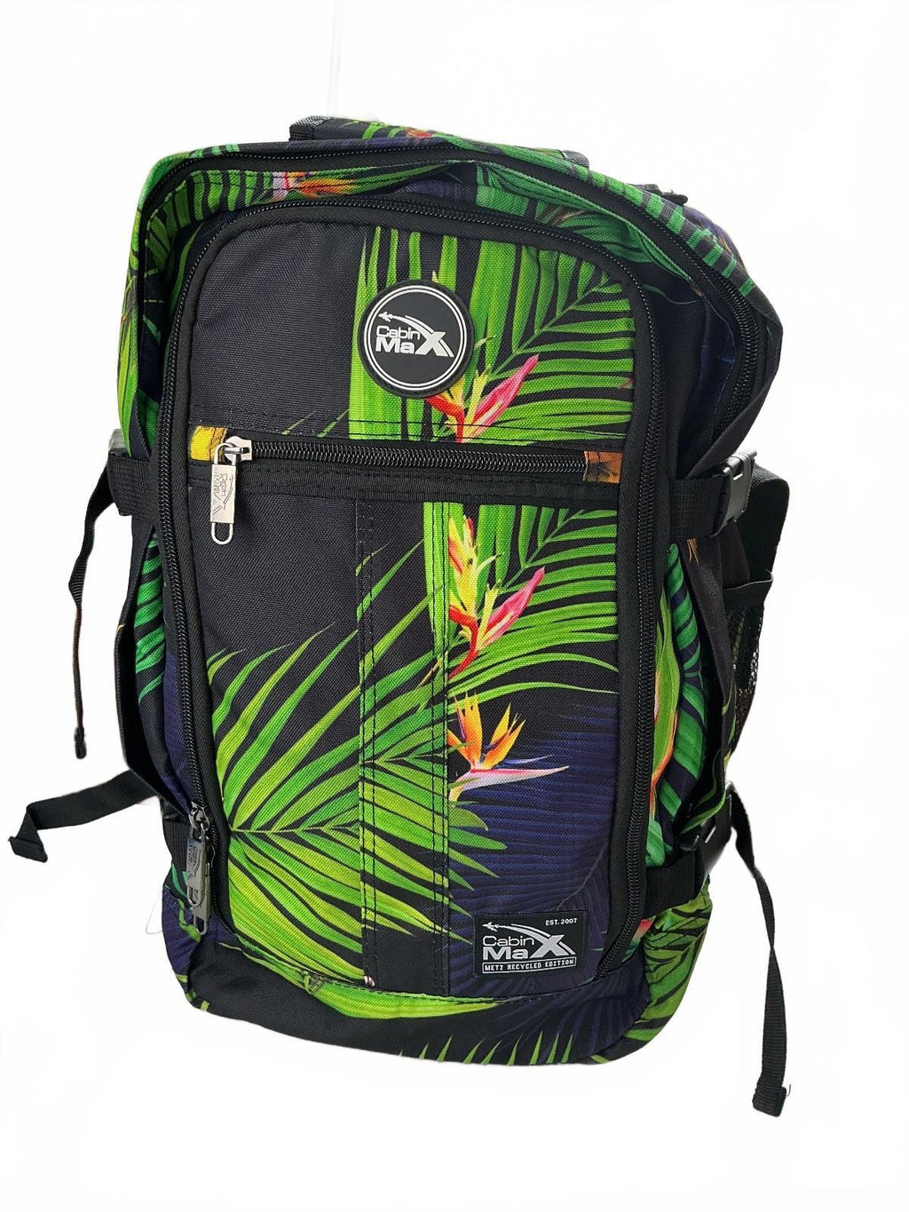Cabin Max Unisex Tropical Print Ryanair Backpack Green Adjustable