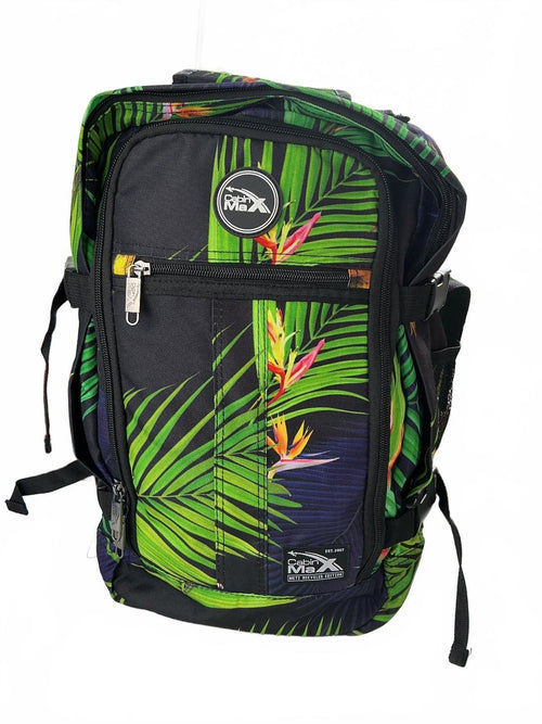 Cabin Max Unisex Tropical Print Ryanair Backpack Green Adjustable