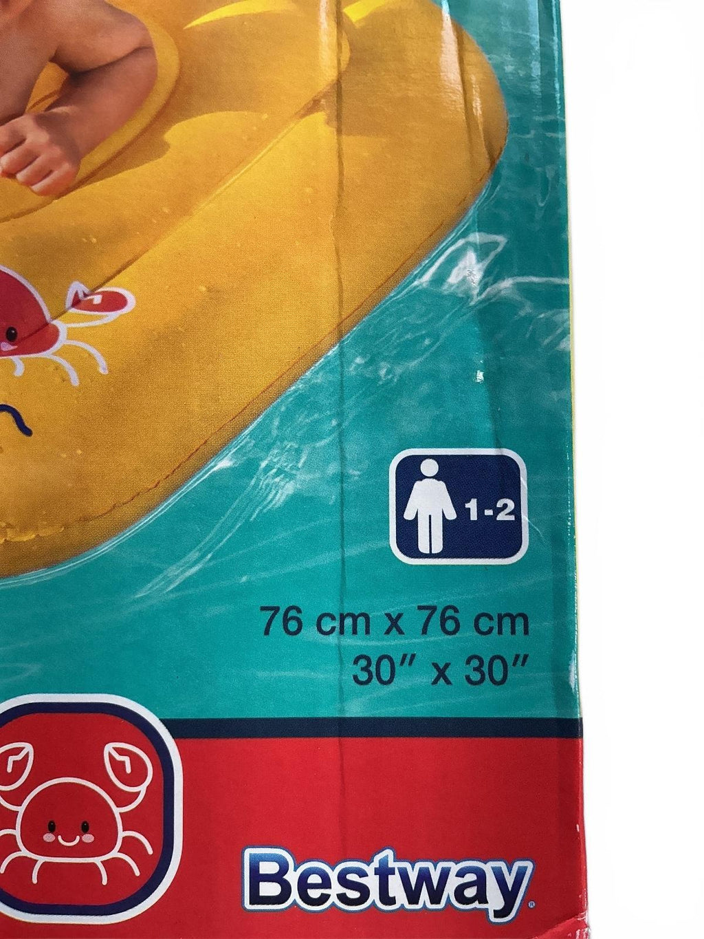 Bestway Swim Safe ABC Inflatable Float 76x76cm & Zoggs Float Bands 1-3 Years