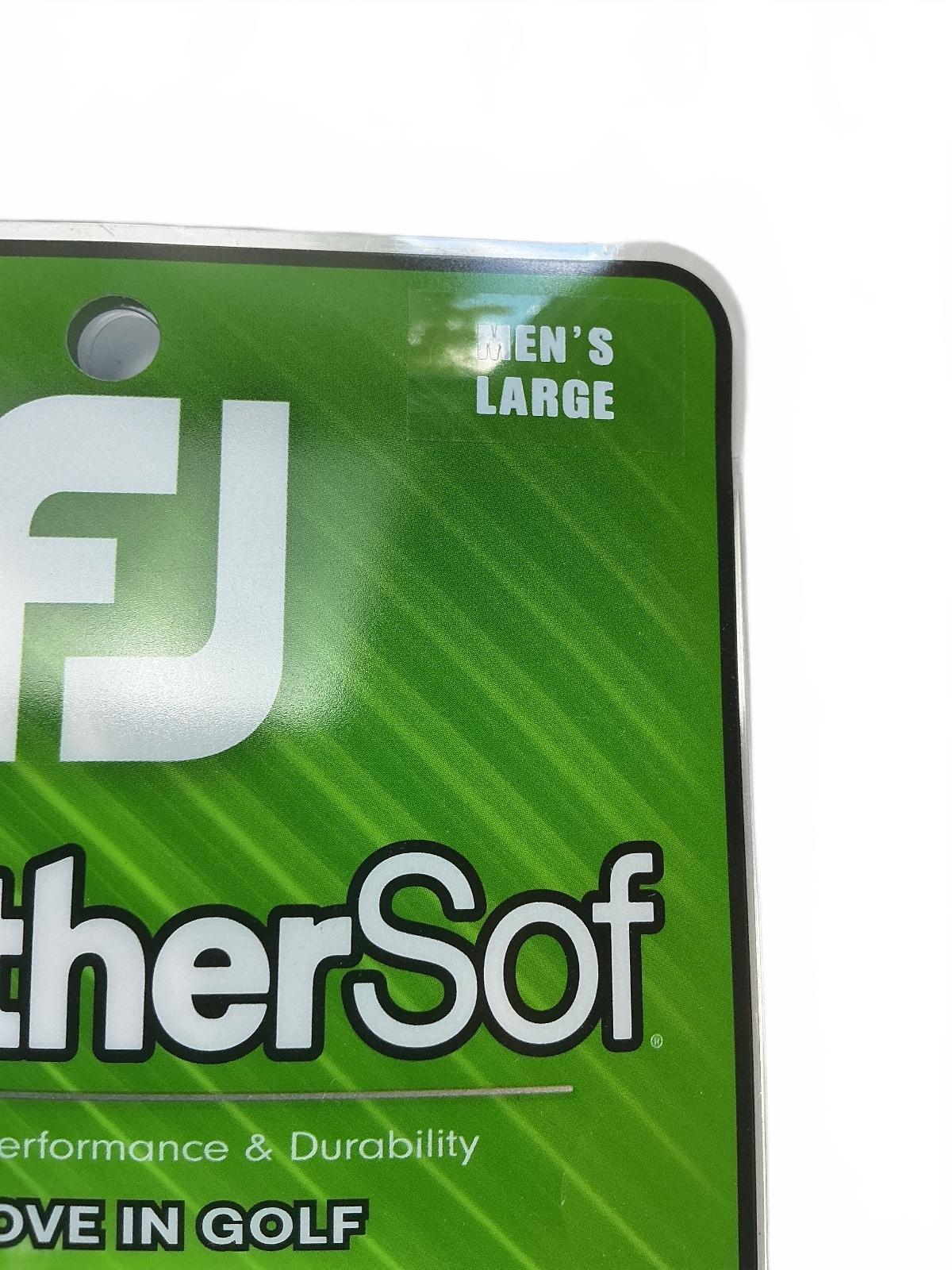 *NEW* FootJoy WeatherSof Men's Large Left Golf Glove White Black Durable Grip