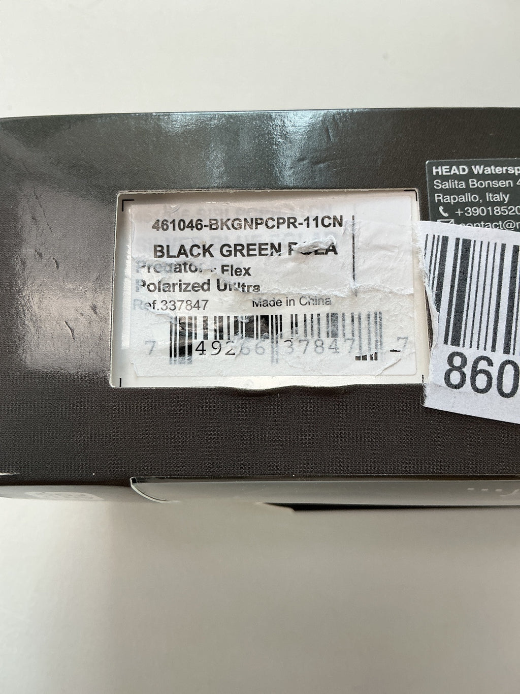 Zoggs Predator Flex Swimming Goggles Black Green Polarized