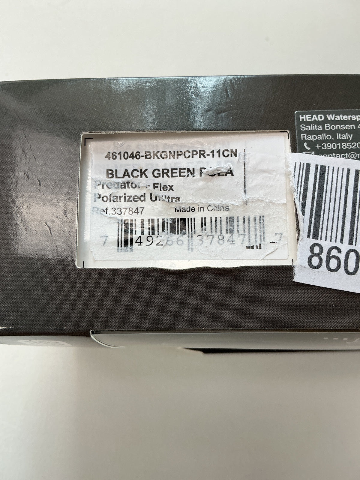 Zoggs Predator Flex Swimming Goggles Black Green Polarized
