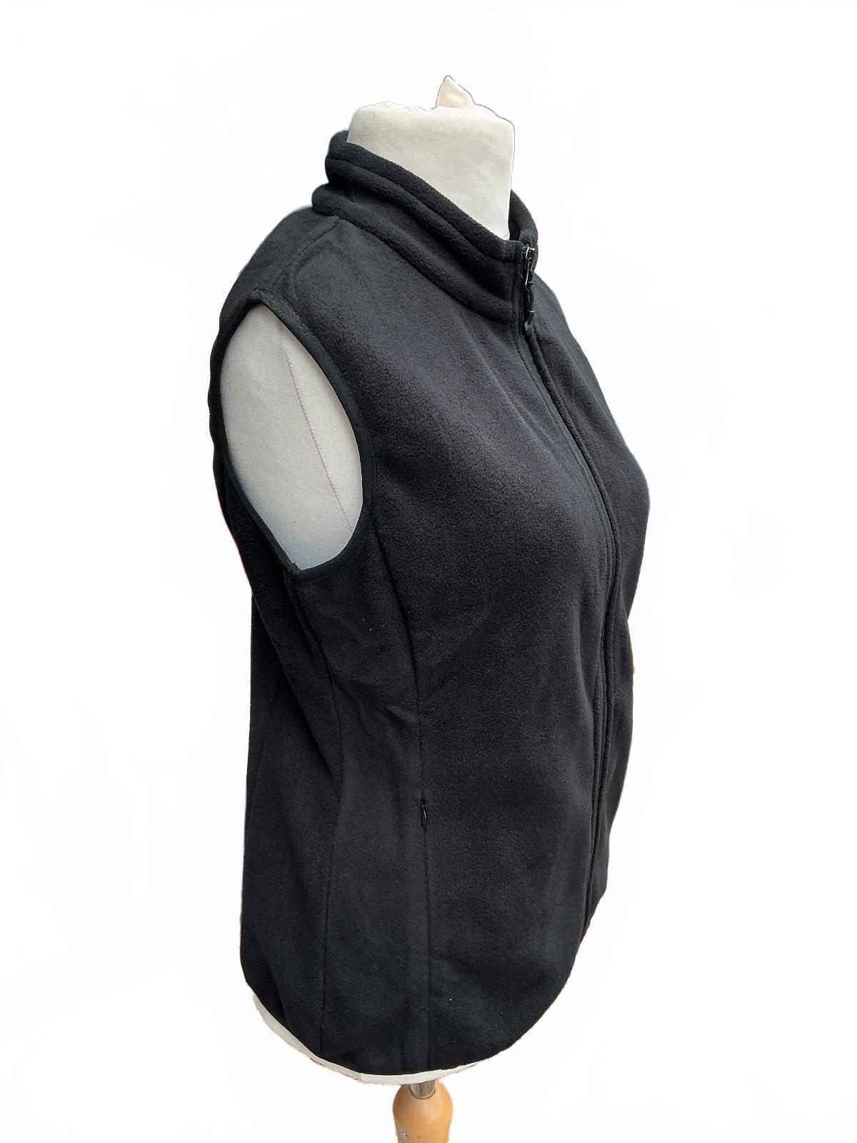 Fuinloth Black Sleeveless Fleece Vest Size M Medium Lightweight Warm