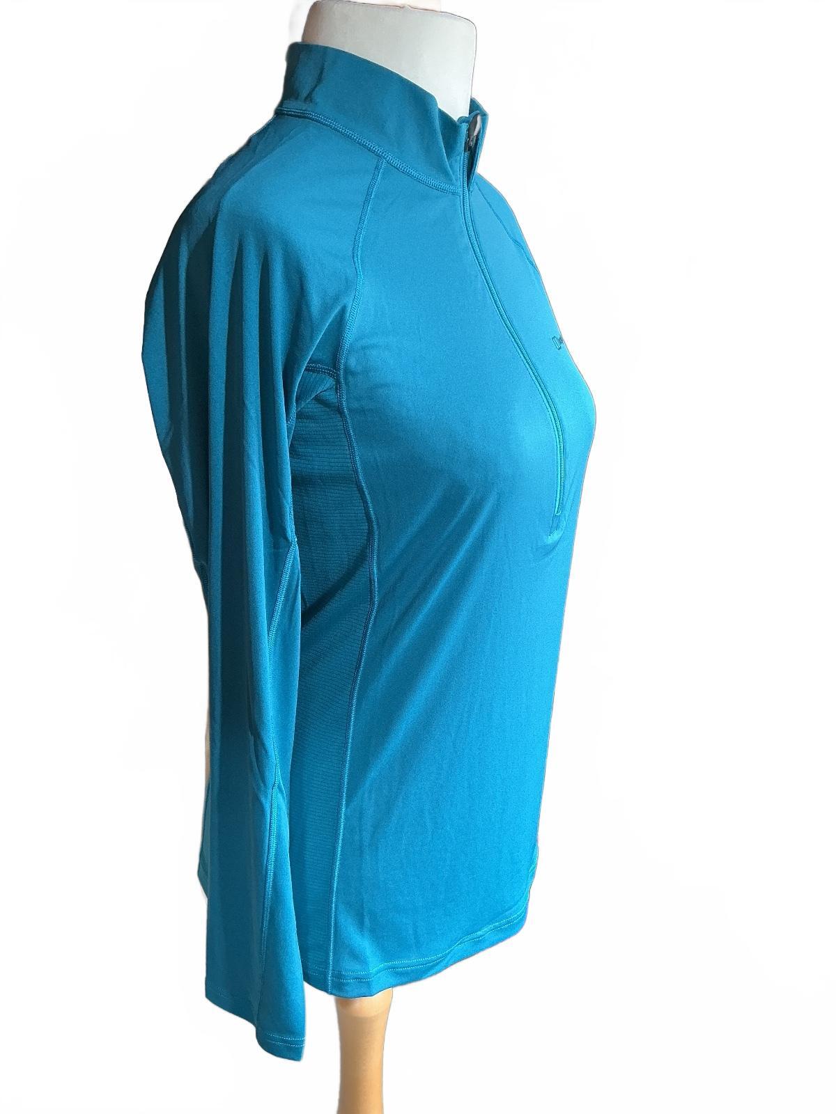 Berghaus W 24/7 Maternity L/S HZ Tech Tee Top UK 8 XS Blue Activewear