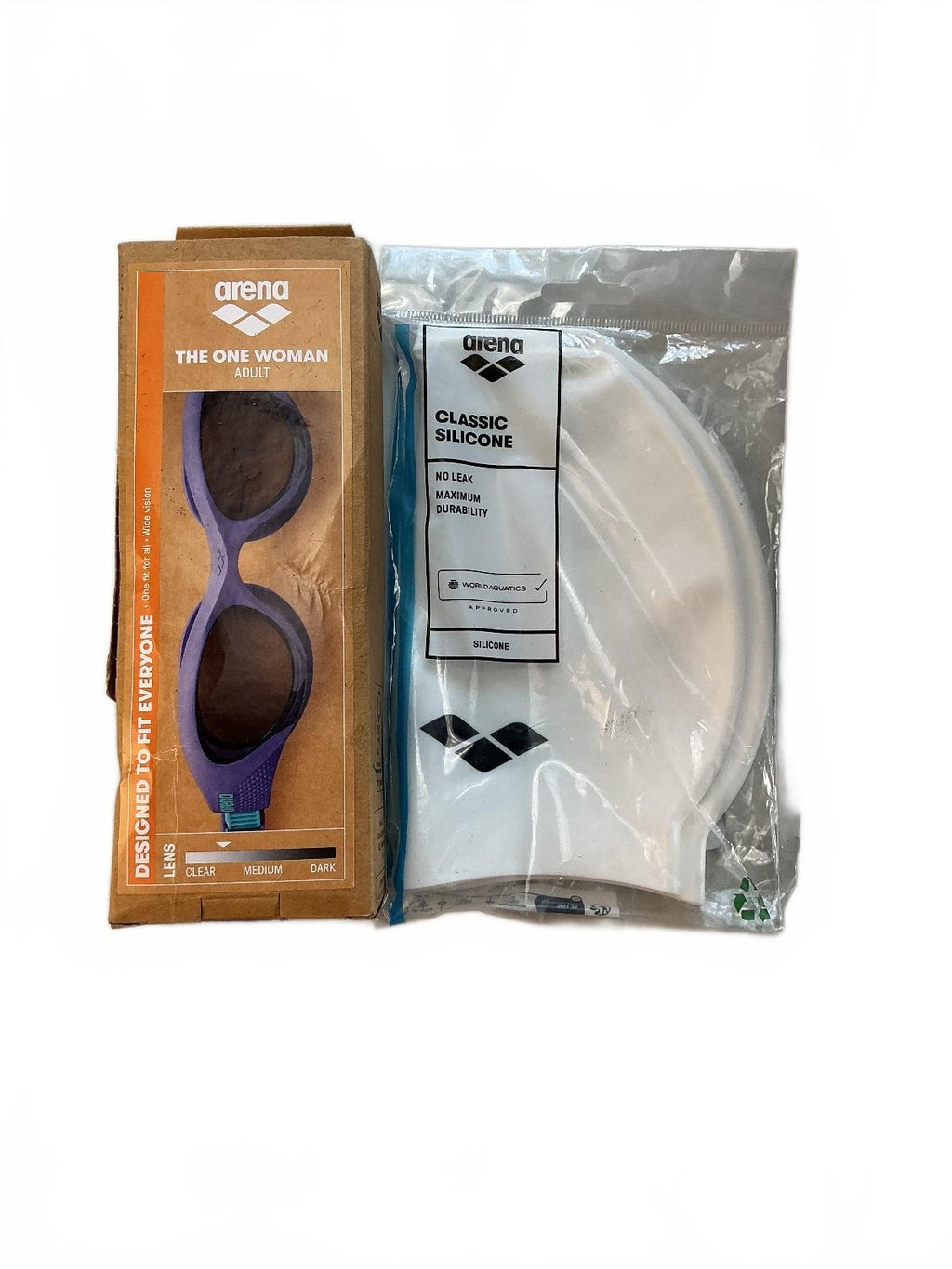 Arena The One Woman Adult Swimming Goggles With White Hat