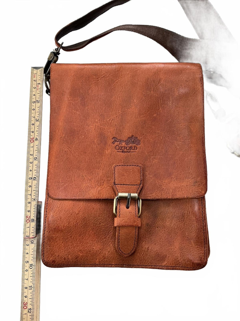 Oxford Chariot Luxury Bespoke Leather Messenger Bag Brown Vintage Patina