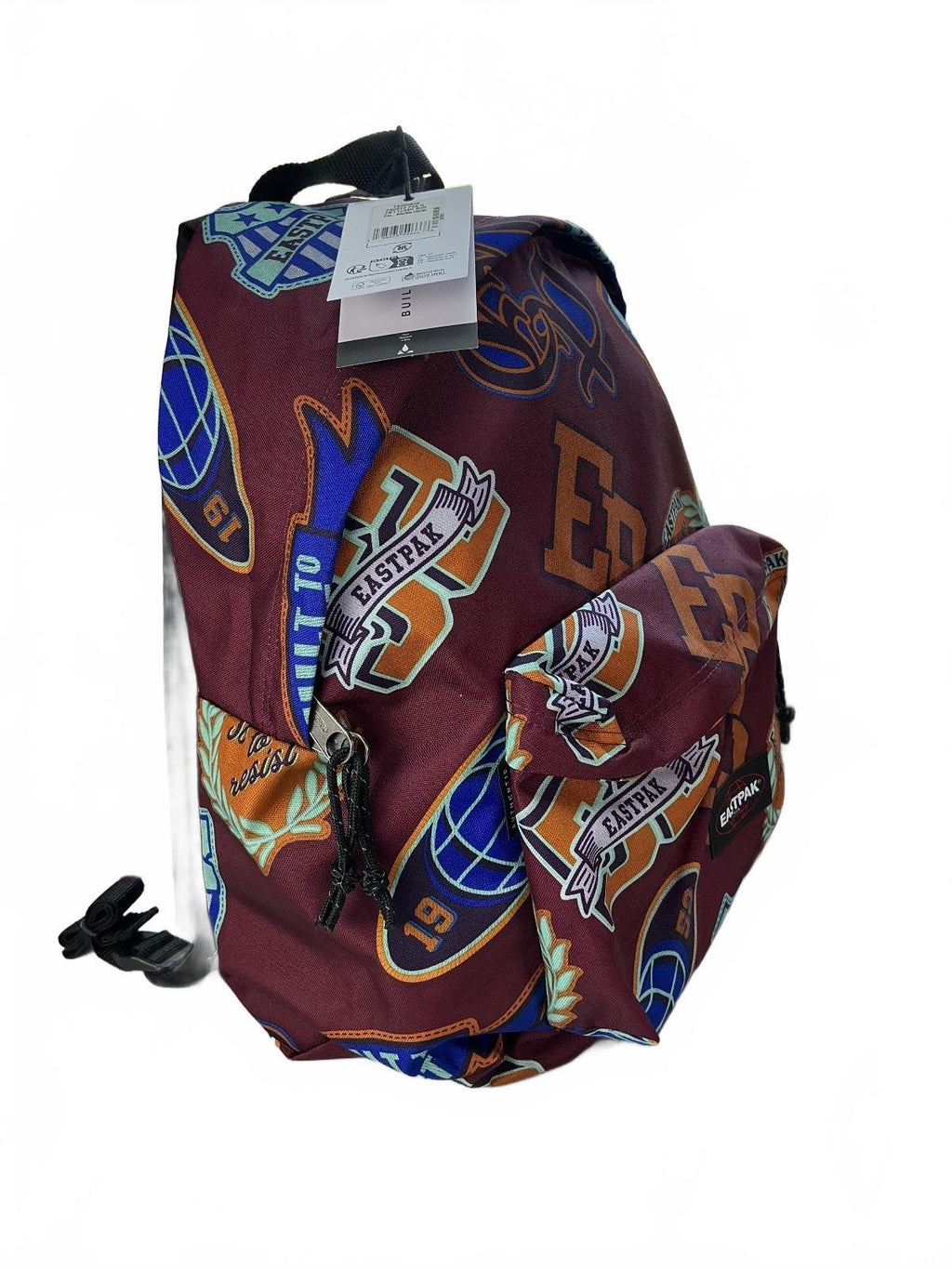 Eastpak Padded Pak'r Unisex 24L Burgundy Multi Logo Backpack