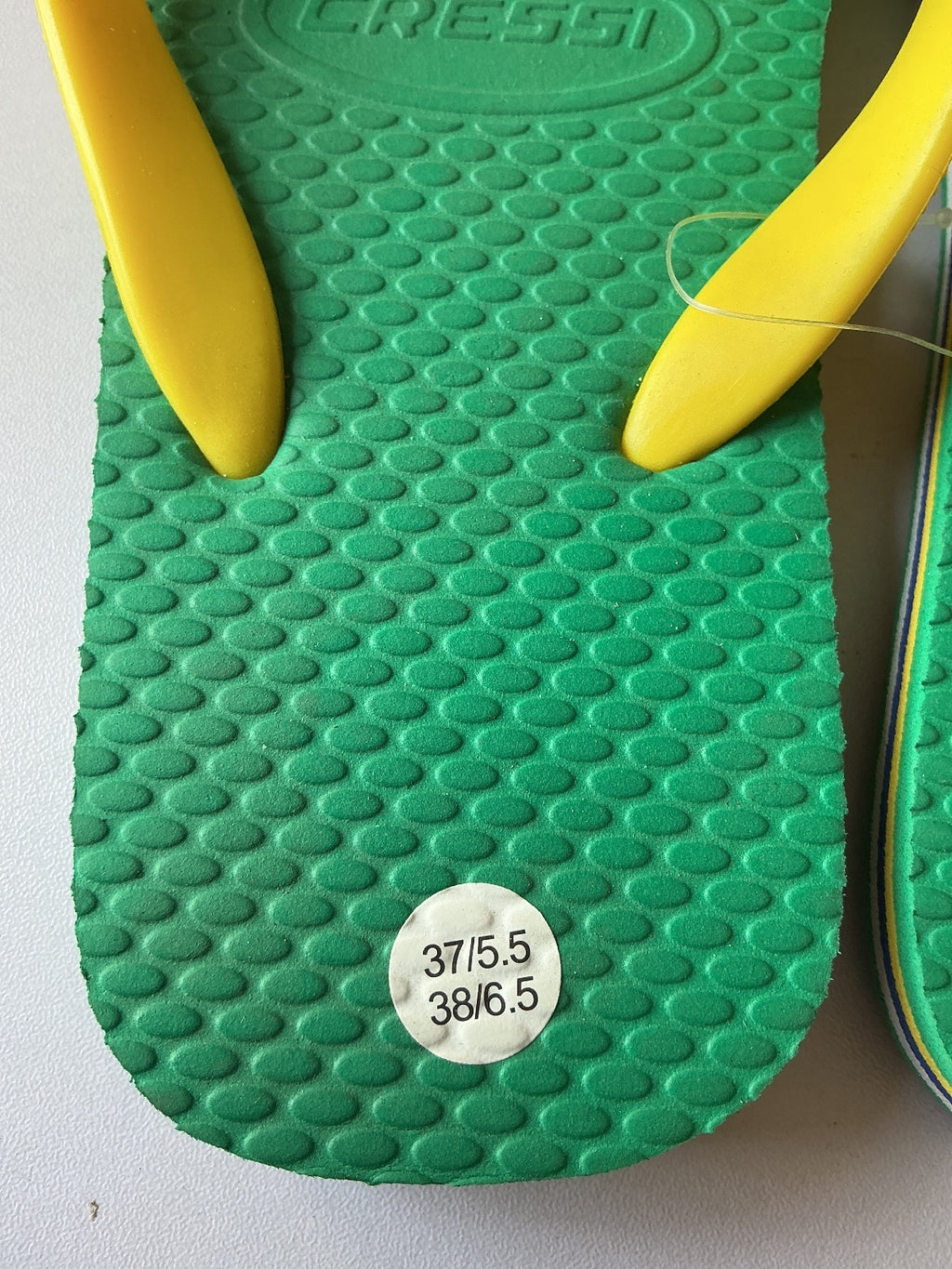 Cressi Green Yellow Flip Flop Sandals Size 5.5-6.5Uk