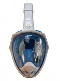 Full Face Snorkel Mask Blue Adjustable Size Adult