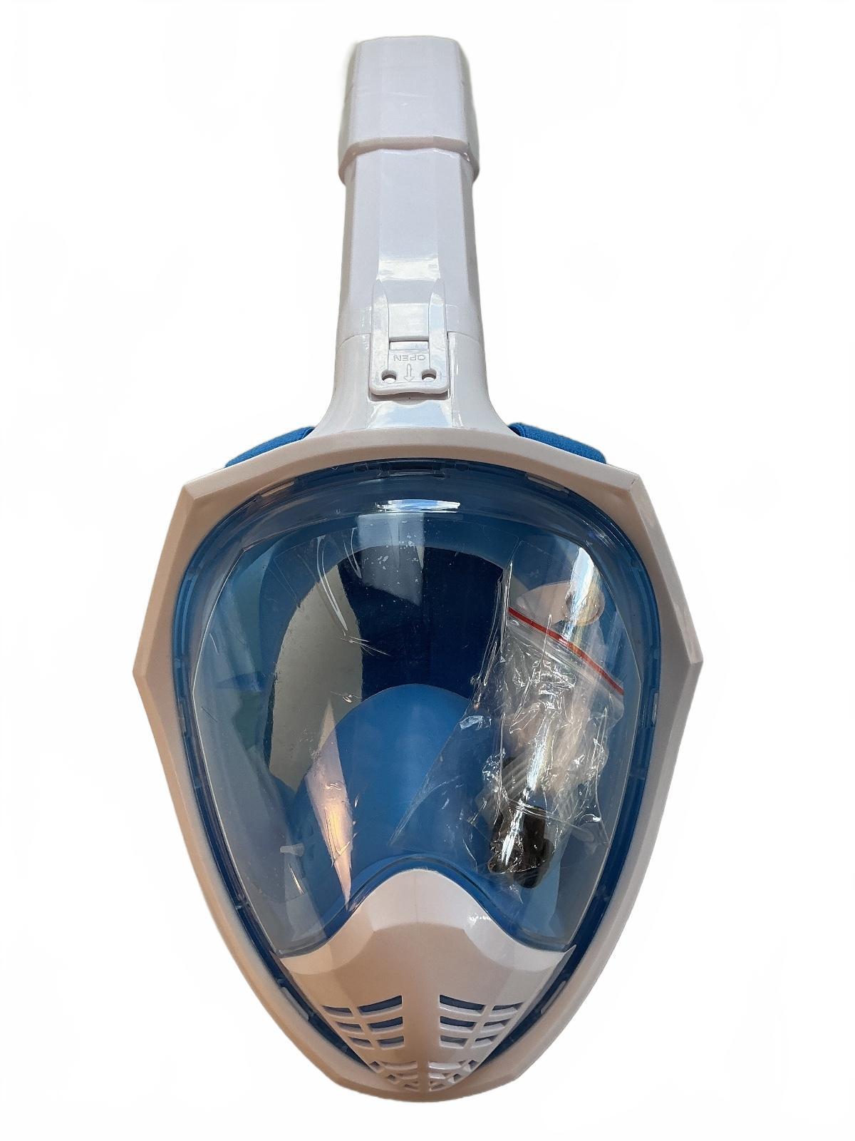 Full Face Snorkel Mask Blue Adjustable Size Adult