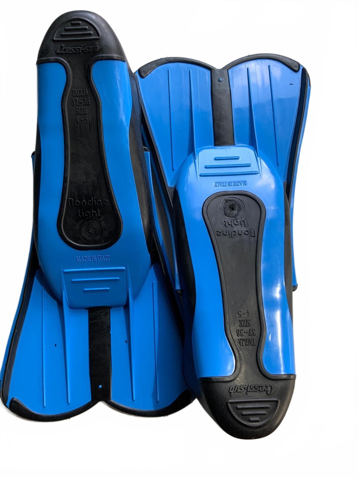Cressi Blue Swimming Fins Light Fins Size EU 37/38 UK 4/5 US 5/6