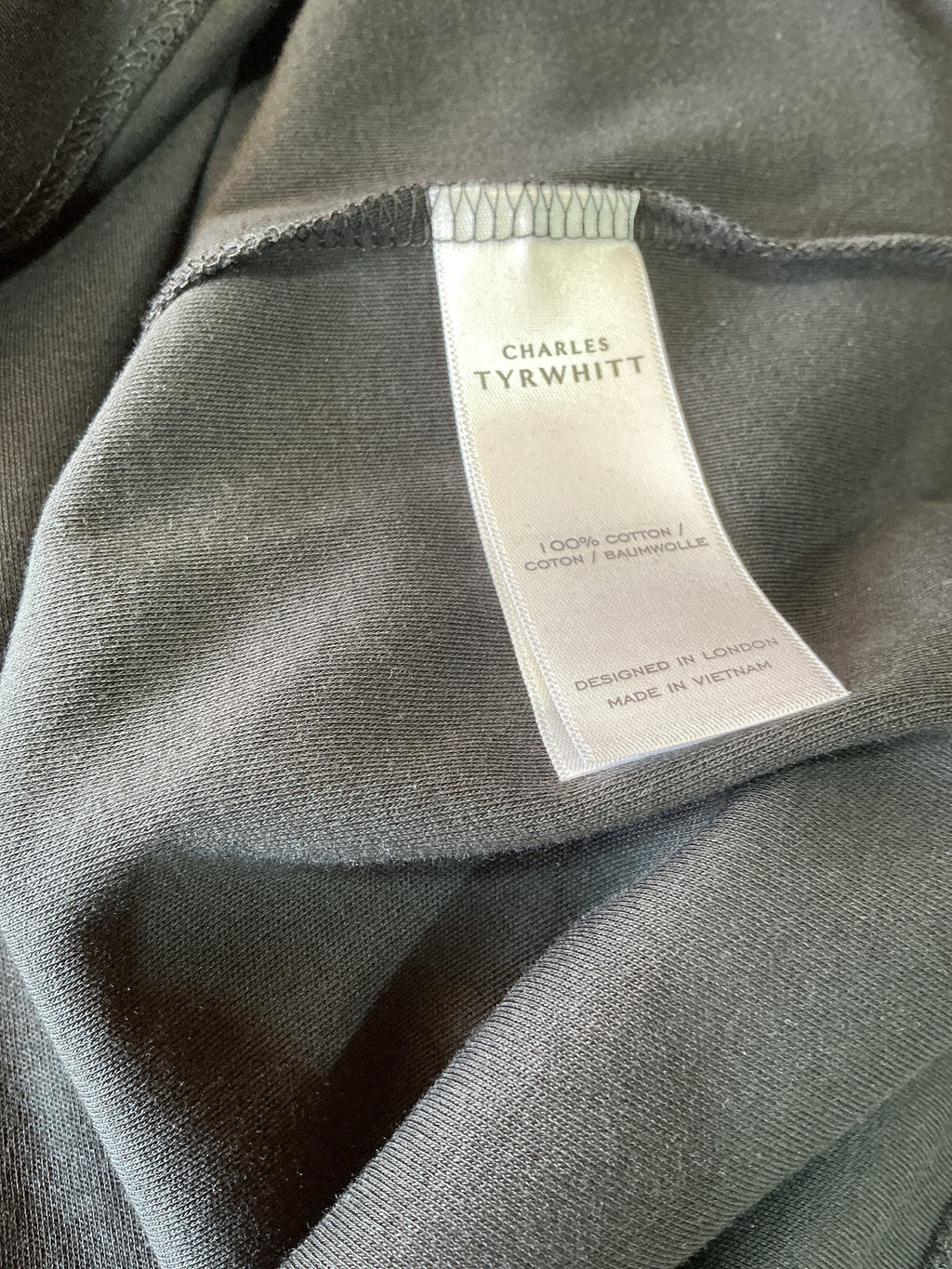 Charles Tyrwhitt Black Polo Shirt Size 2XL Classic Fit Jersey Top