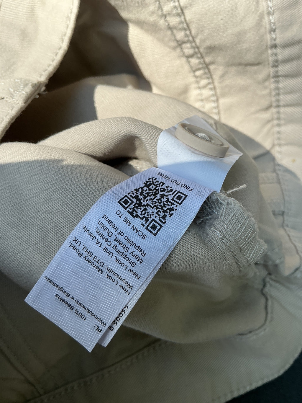 New Look Men's Carpenter Trousers Beige Size 34R Comfortable Fit