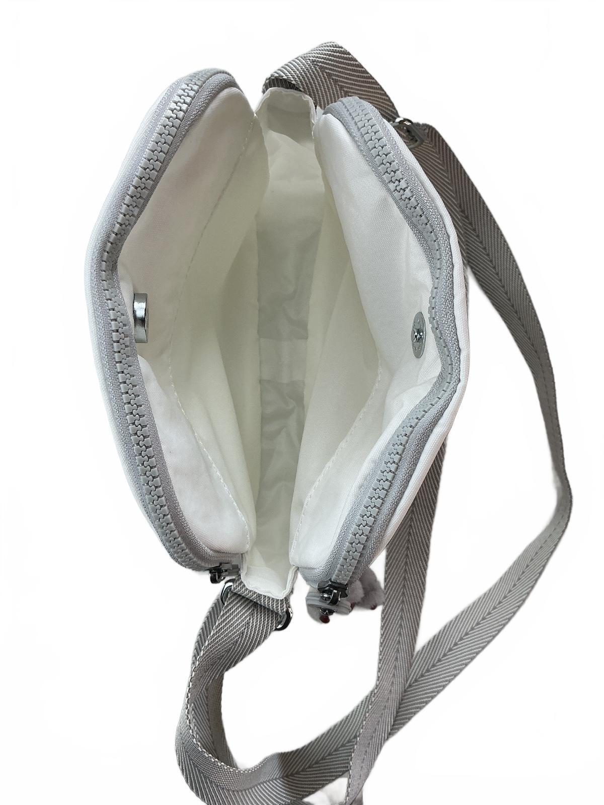 Kipling Keeffe Crossbody Bag Women White Adjustable Strap Lightweight