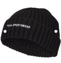 Puma Sportwear Fisherman Beanie Unisex Adult Black Ribbed Knit Hat