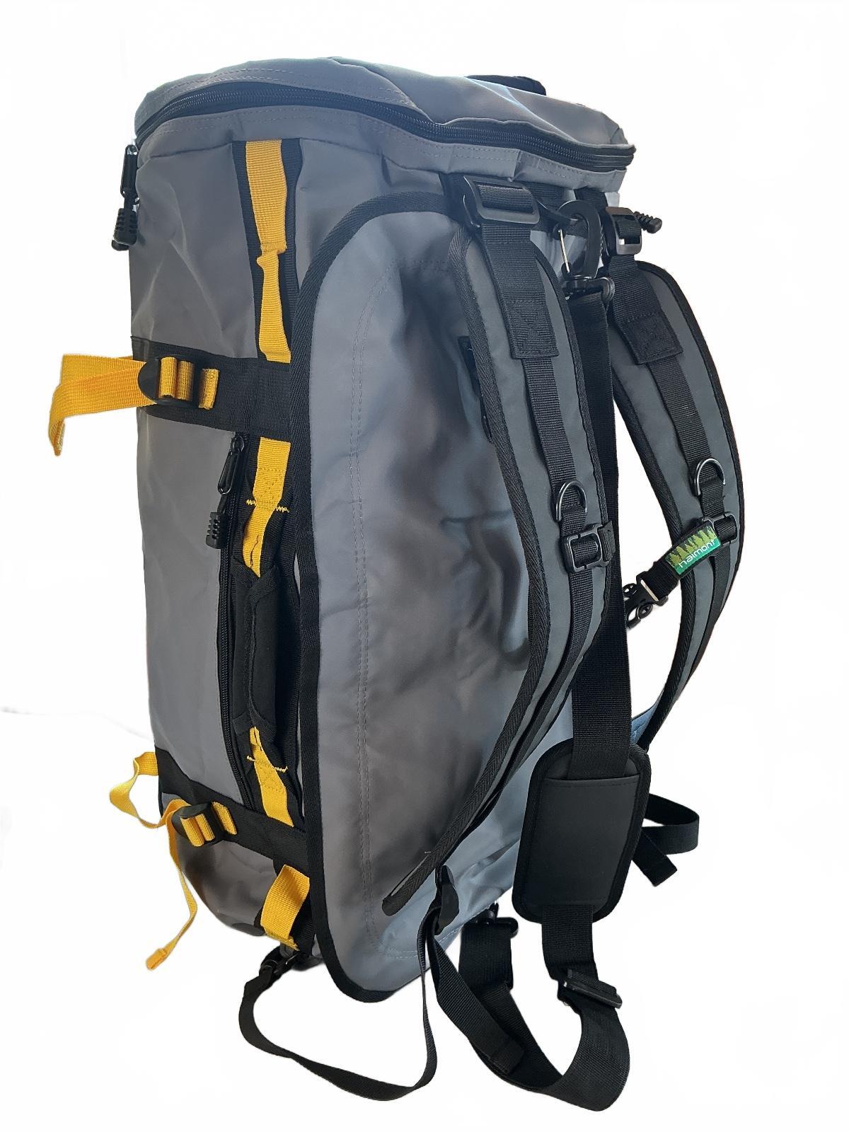 Large 45l Grey and Yellow Outdoor Backpack Hiking Travel Bag Haimont