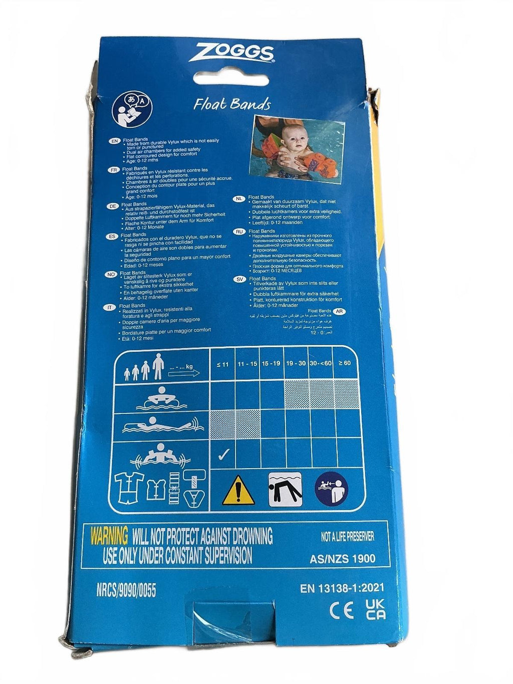 Zoggs Float Bands Baby Swim Arm Bands 0-12 Months Infant Floatation Aid