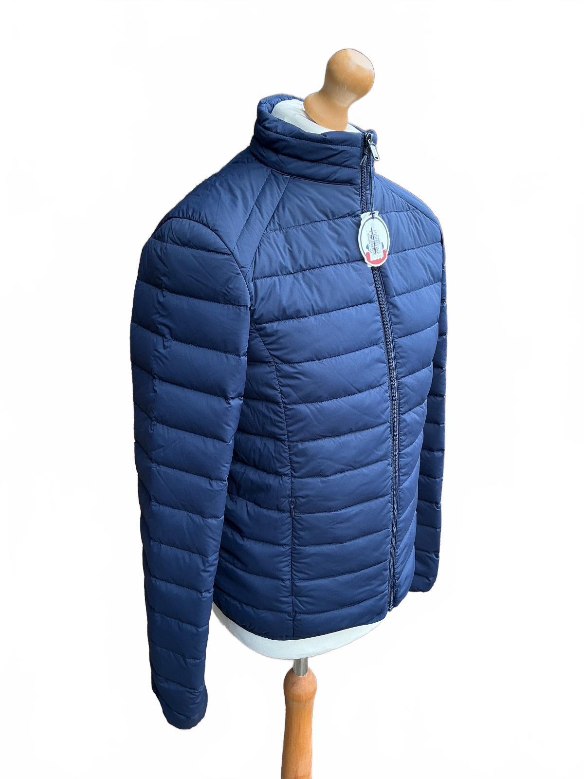 Jott Aragon Down Jacket Men Large Navy Lightweight With Stow Pouch