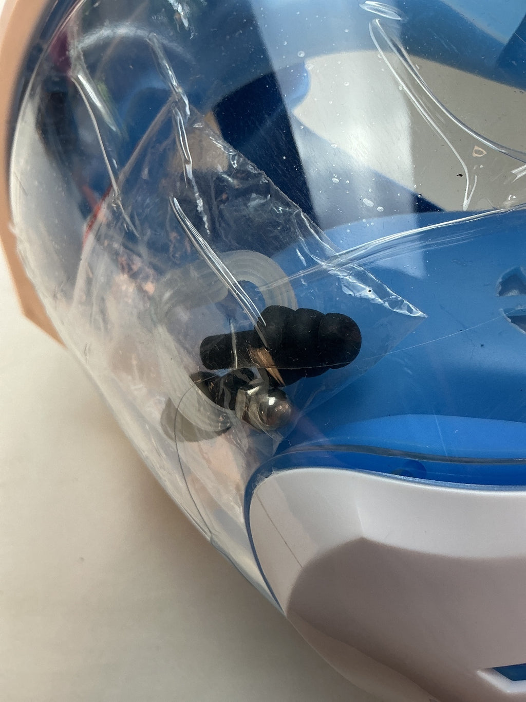 Full Face Snorkel Mask Blue Adjustable Size Adult