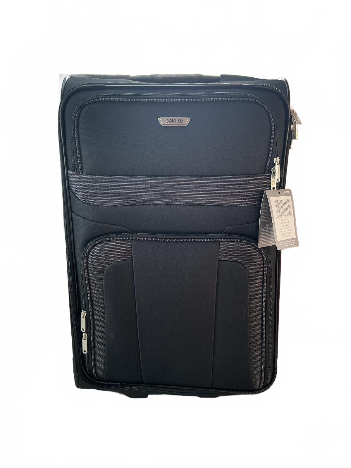 paklite ORLANDO Unisex Adults Medium 58L Black 2w Trolley Polyester Luggage