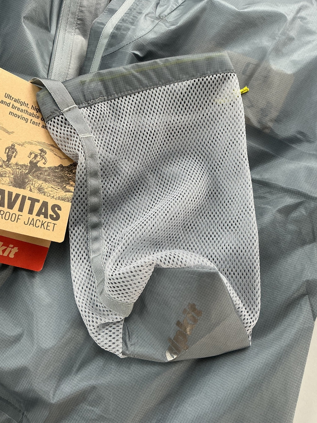 alpkit Gravitas Women's Ultra Lightweight Waterproof Hooded Jacket Size 10 Grey