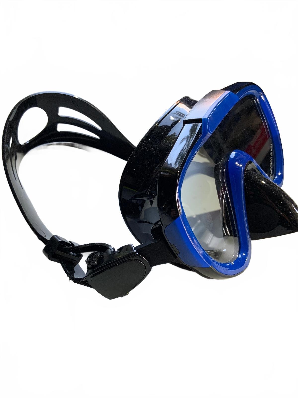 Diving Mask Snorkel Face Scuba Swim Goggles Blue Black Size Adjustable