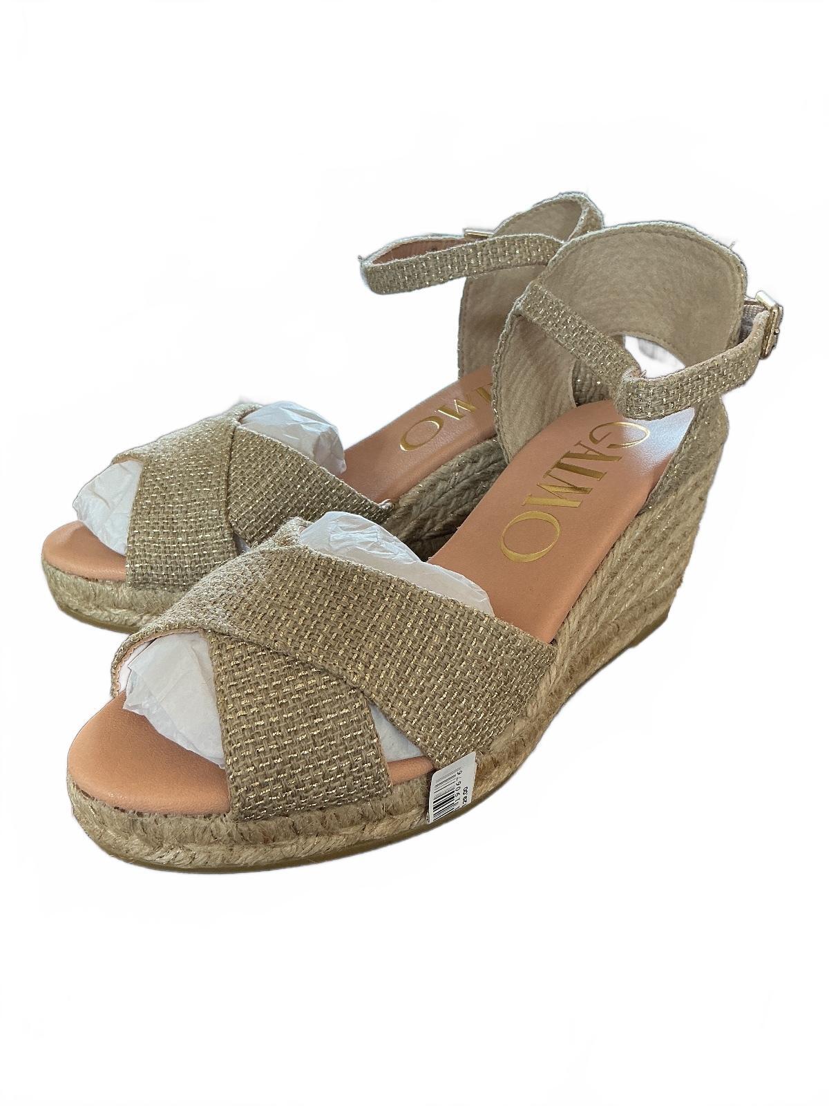 Gaimo Beige Espadrille Wedge Sandals Size 36 Uk 4 Summer Casual Shoes