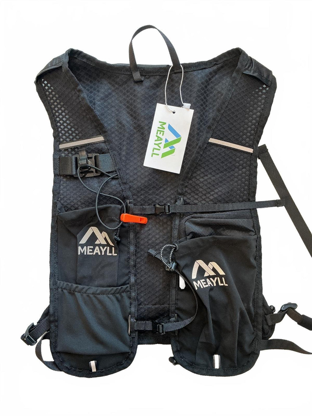 *NEW* Meayll Black Hydration Vest Backpack Running Hiking Size One Size