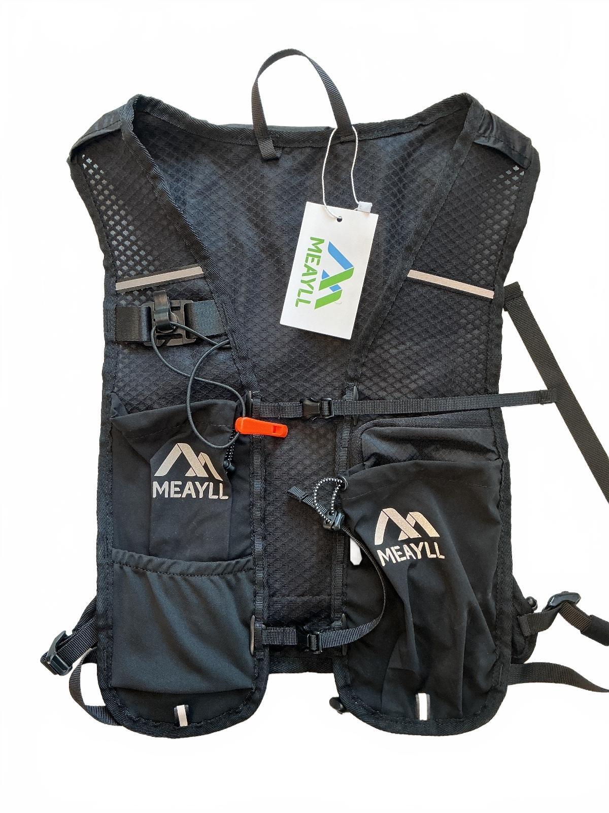 *NEW* Meayll Black Hydration Vest Backpack Running Hiking Size One Size