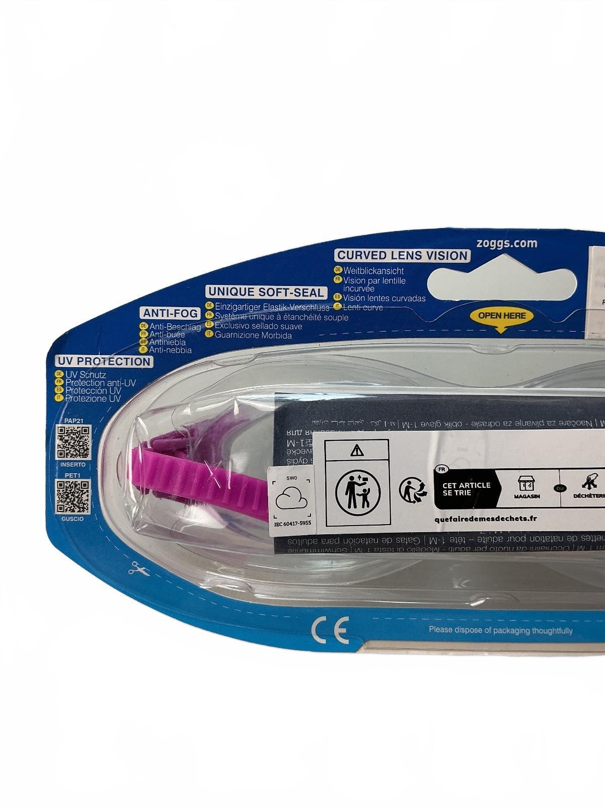 Zoggs Panorama Swimming Goggles Unisex Clear Purple Soft Seal