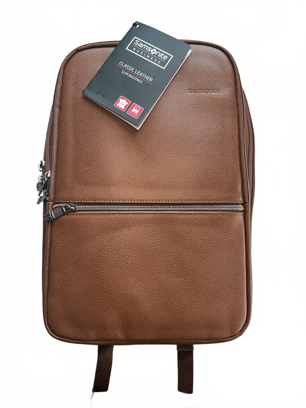Samsonite Classic Leather Slim Backpack Fits Laptops Up to 14.1"