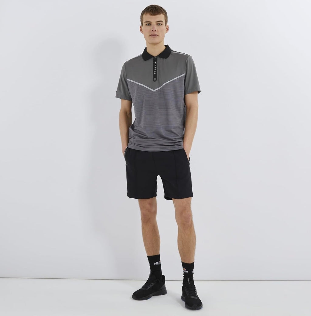 ellesse Fresci Polo Men's S Grey Reflective Technical Golf Shirt